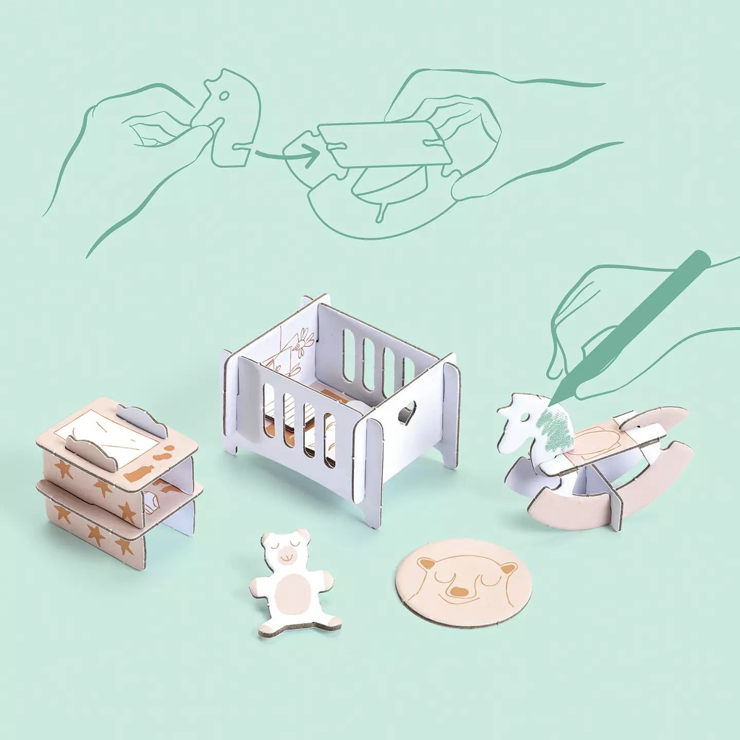 Puppenhaus aus Hartpappe